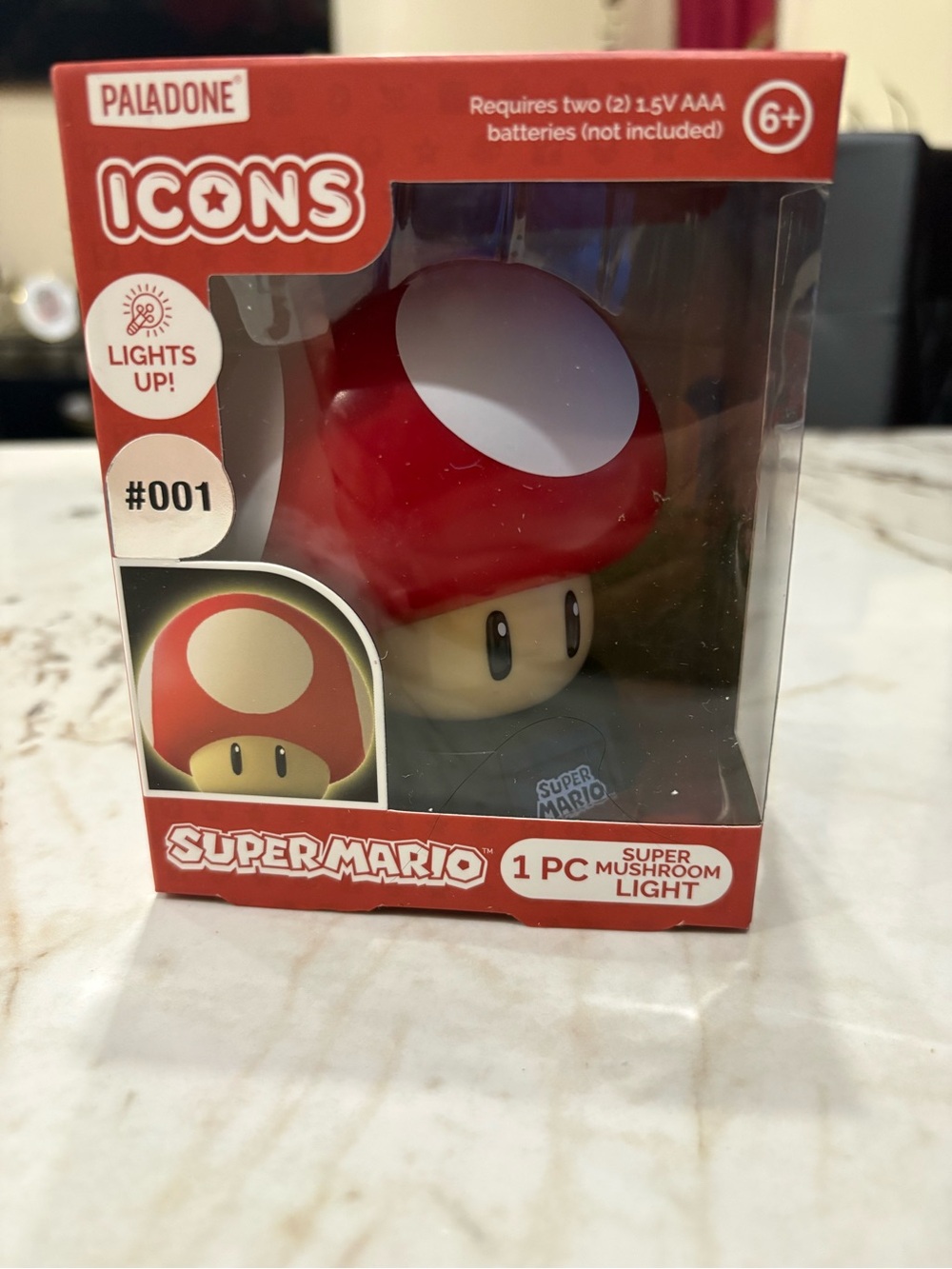 Nintendo Super Mario Mushroom Figure - Red & White